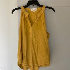 Yellow cloth and stone blouse